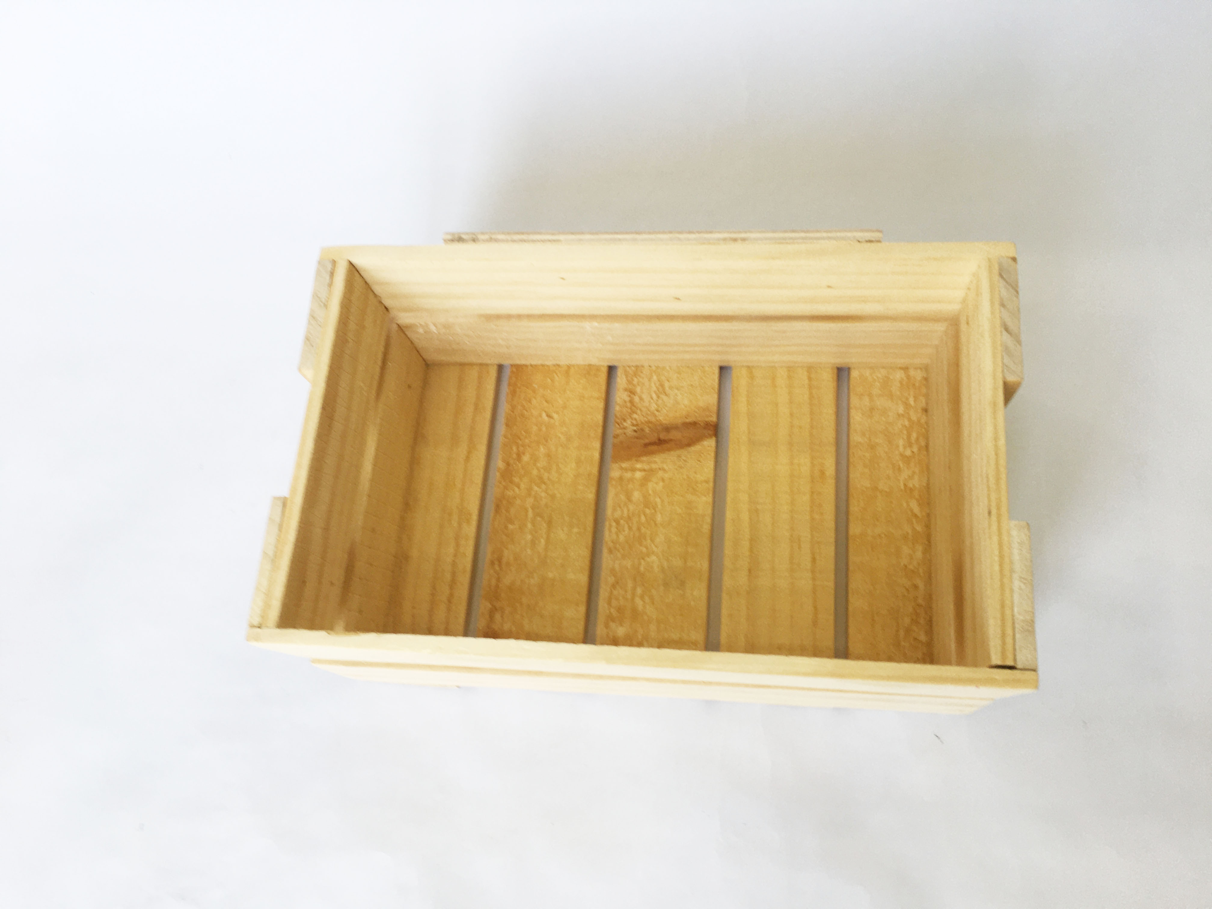 Thùng gỗ đa năng - Hộp khay gỗ pallet (màu gỗ tự nhiên, size S: 14x25x11cm)