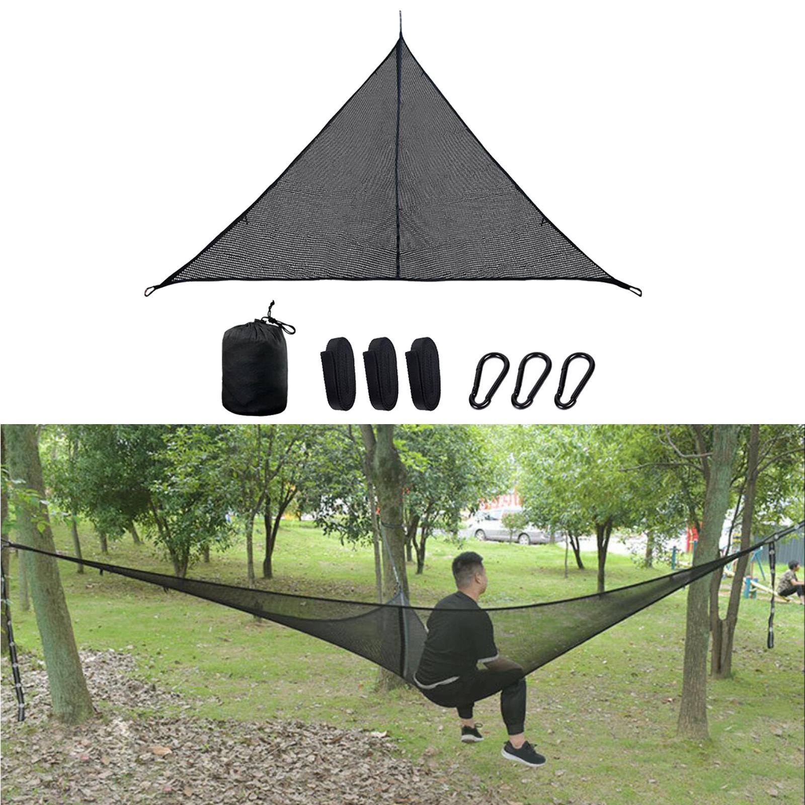 Siêu Nhẹ Cắm Trại Ngoài Trời Nylon Võng Ngủ Đầm Cây Giường Vườn Sân Sau Đồ Treo Tam Giác Võng Ghế Hangmat