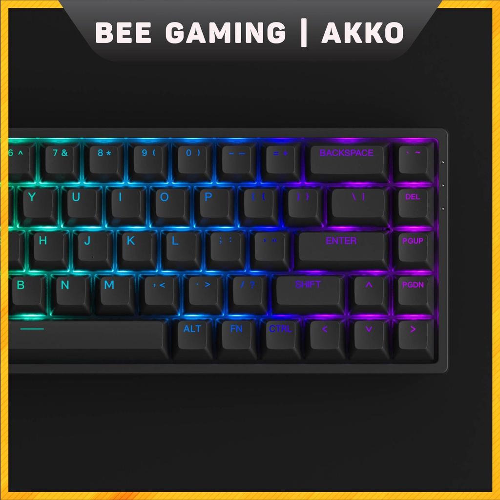 Bàn phím cơ chính hãng AKKO 3068 v2 RGB – Black / White (Foam tiêu âm / Hotswap / AKKO CS Jelly switch)