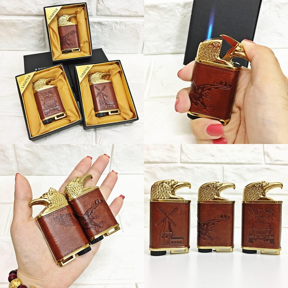 KDBBD-BẬT LỬA KHÈ HÌNH ĐẦU ĐẠI BÀNG - THÂN BỌC DA - -