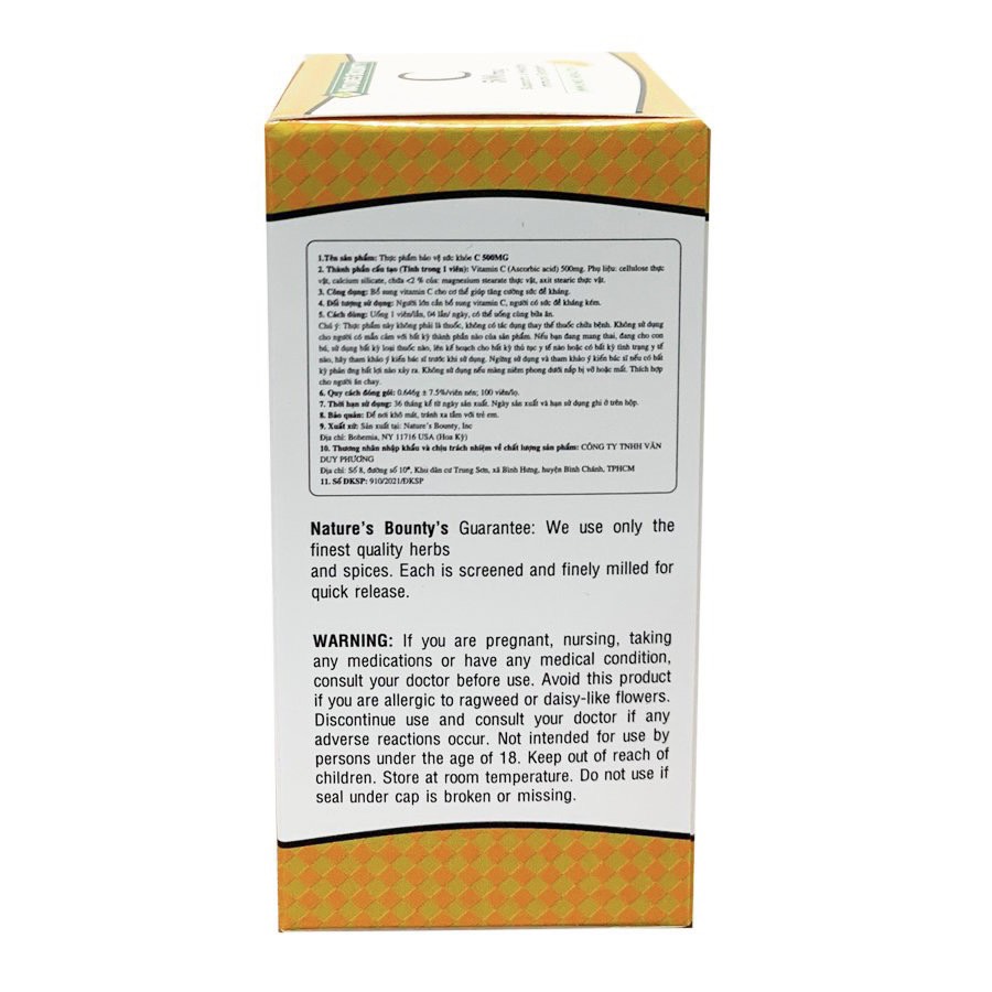 Viên uống bổ sung Vitamin C Nature's Bounty 100 viên chính hãng mỹ