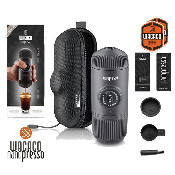 Máy pha cà phê Nespresso cầm tay Wacaco Nanopresso - 5 Màu cơ bản - Hàng Chính Hãng - Kèm hộp chống sốc