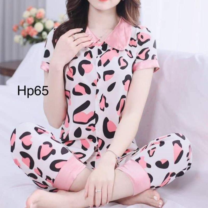 Quần áo mặc nhà cổ phối ren cao cấp