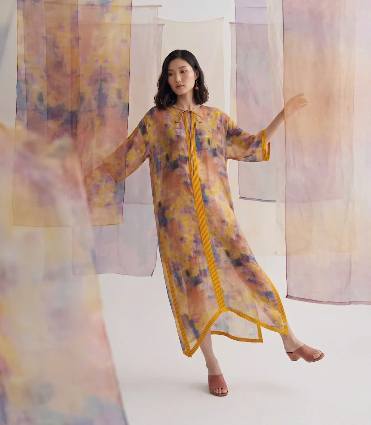 Đầm Kaftan Ramie Thuỷ Ảnh Dre240 Thời trang thiết kế Hity