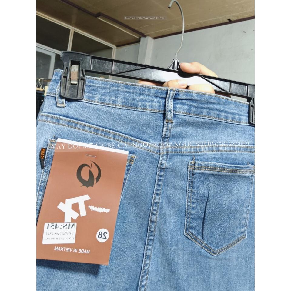 Quần jeans co giãn ống loe form dài hắck dáng ( HÌNH THẬT SHOP CHỌP