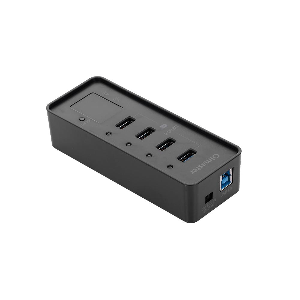 OImaster 4 cổng USB3.0 Hub tốc độ cao 5Gbps Hub sạc nhanh Hỗ trợ Windows / XP / Linux / Mac / Mix