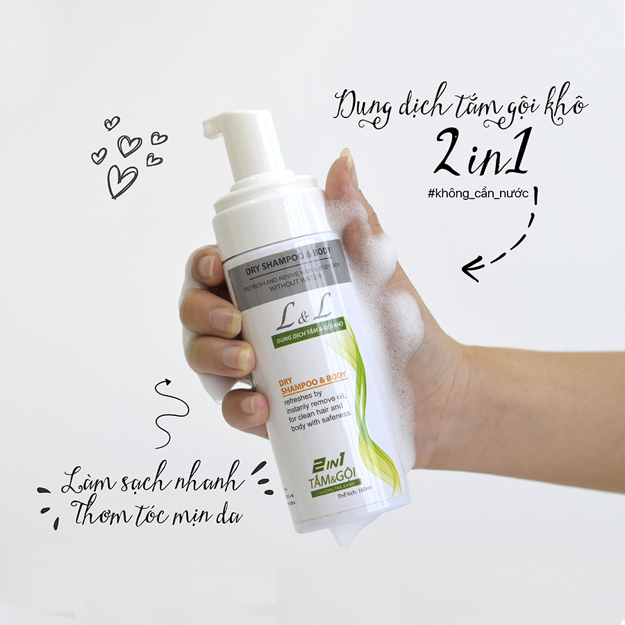 Dung Dịch Tắm Gội Khô L&L - Hương Trà Xanh
