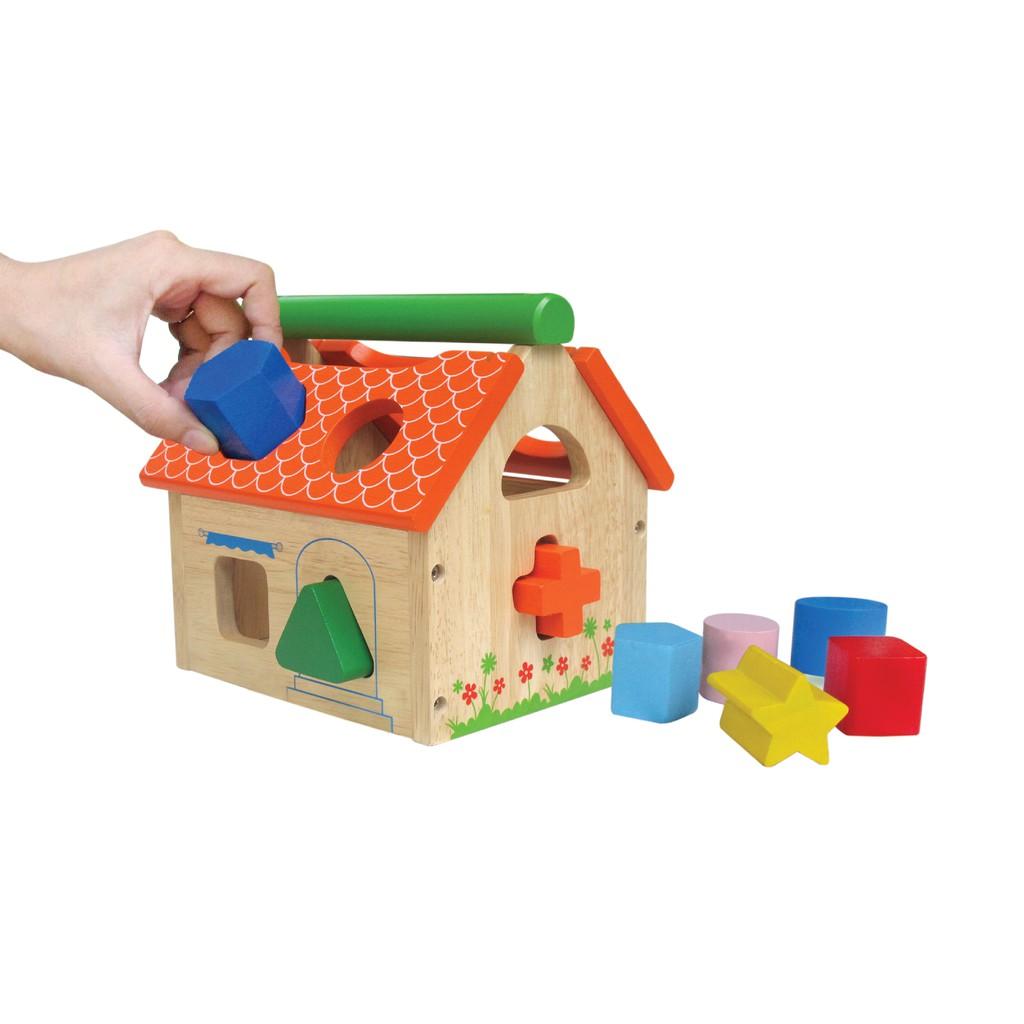 Đồ chơi gỗ Nhà thả 12 khối | Winwintoys 68022 | Phát triển trí tuệ va fhình học cơ bản | Đạt tiêu chuẩn CE và TCVN