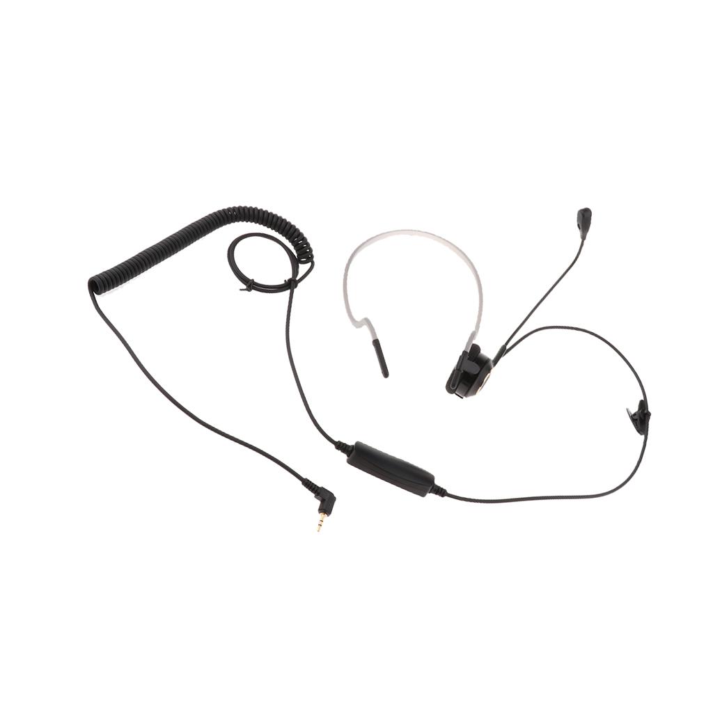 2.5mm Call Center Headset, Rear Mounted Monaural Headphone with Mic
