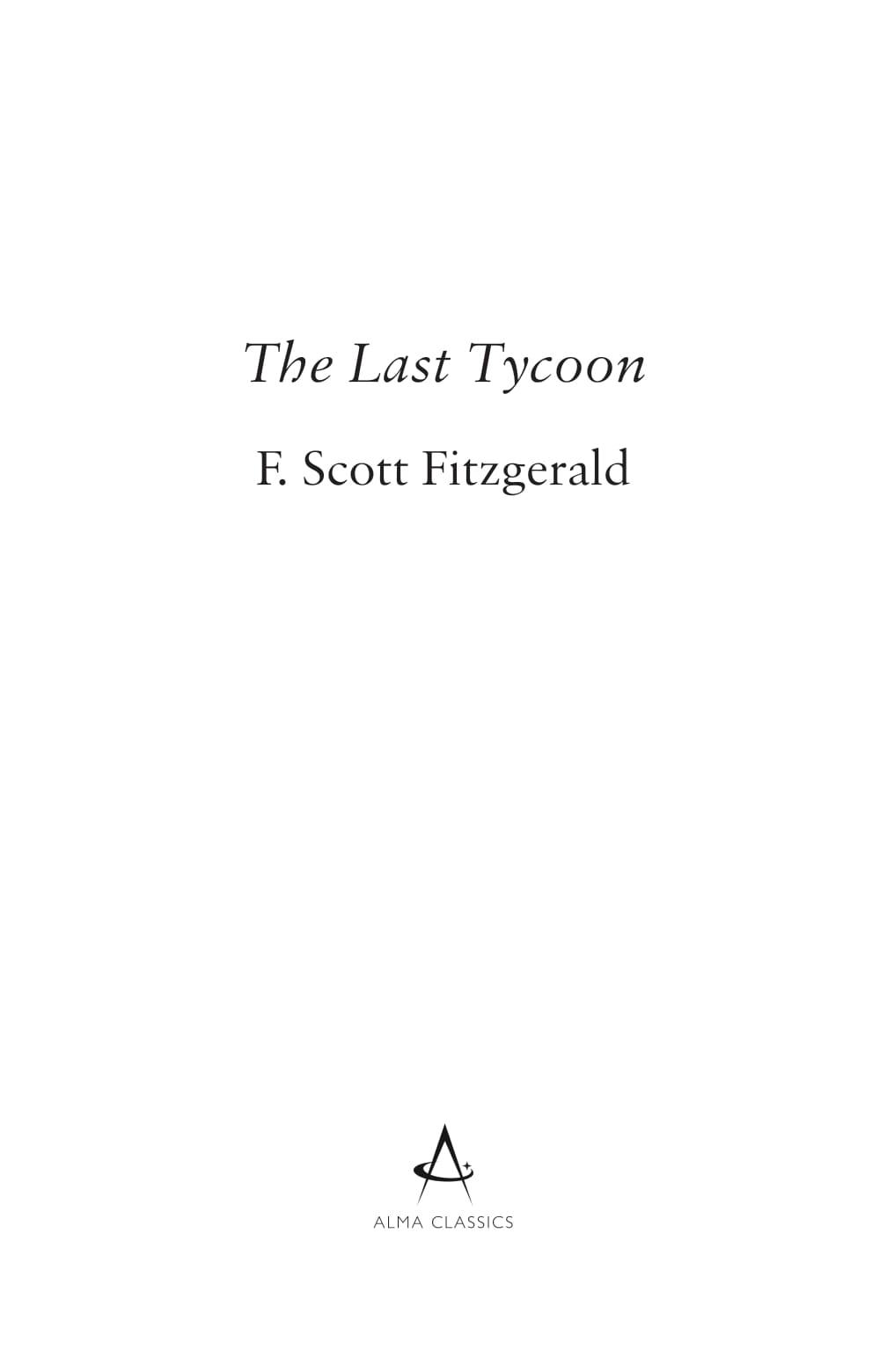 Sách ngoại văn: The Last Tycoon