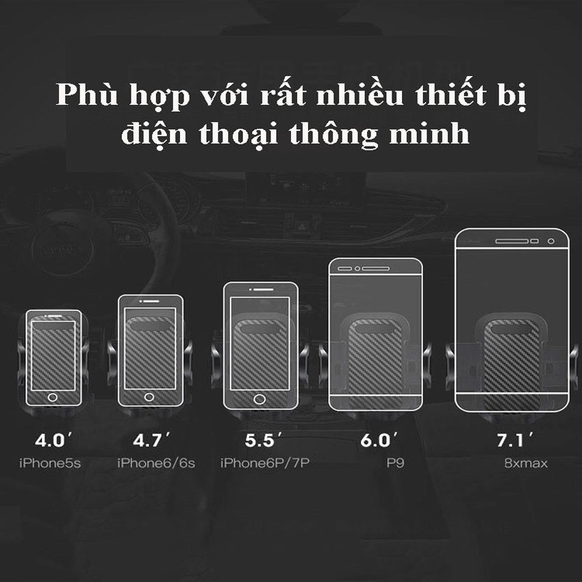 Giá Đỡ Hít Điện Thoại Xe Hơi, Kệ treo điện thoại trên xe ô tô để bàn LOẠI 1_B041