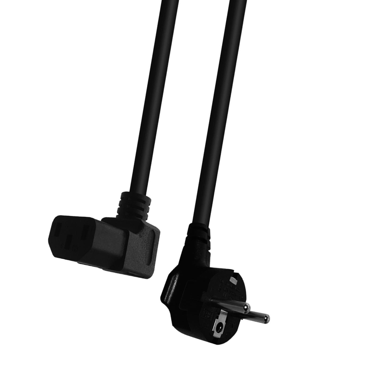 Down Angle 100cm Plug Angled C13 Computer Power Cable Replaces