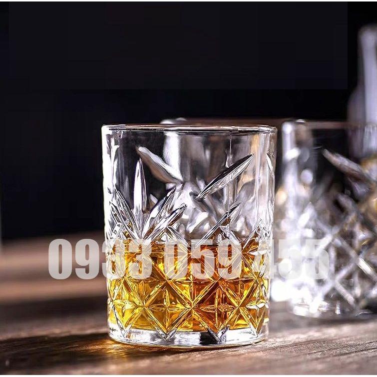 Bộ 6 Ly cốc thủy tinh cao cấp uống nước, cốc uống bia whisky glass thủy tinh pha lê