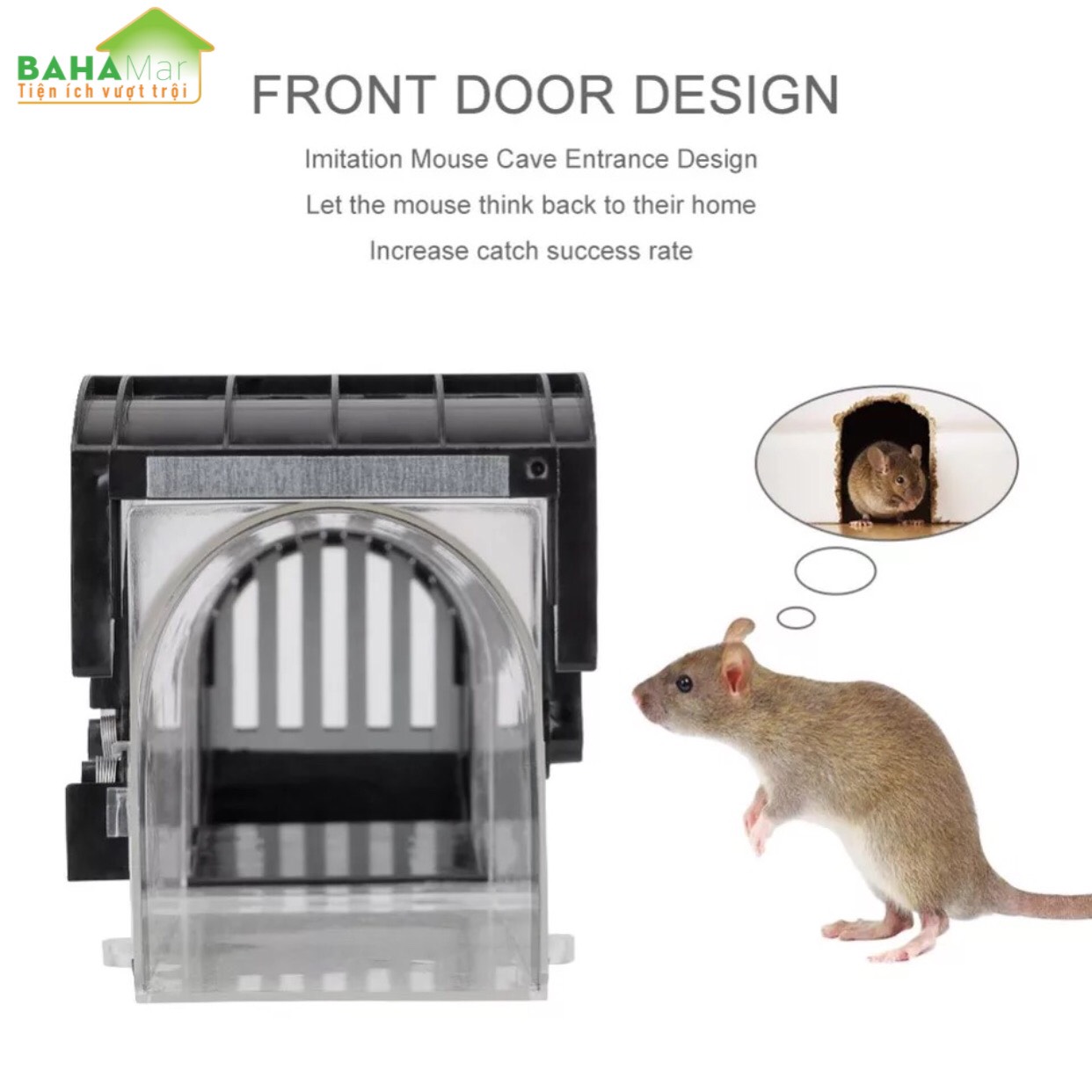 BẪY CHUỘT THÔNG MINH NHÂN ĐẠO TỰ ĐỘNG KHÓA "BAHAMAR" dụ chuột vào và khóa lại để chuột không thoát ra được và yếu dần