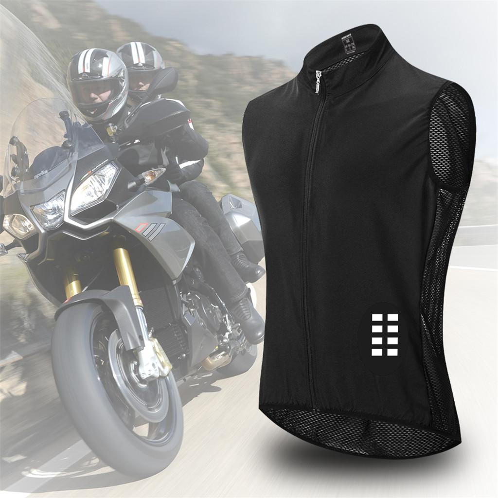 Men's Cycling Vest Motorcycle Windproof Sleeveless Jersey Waistcoat M