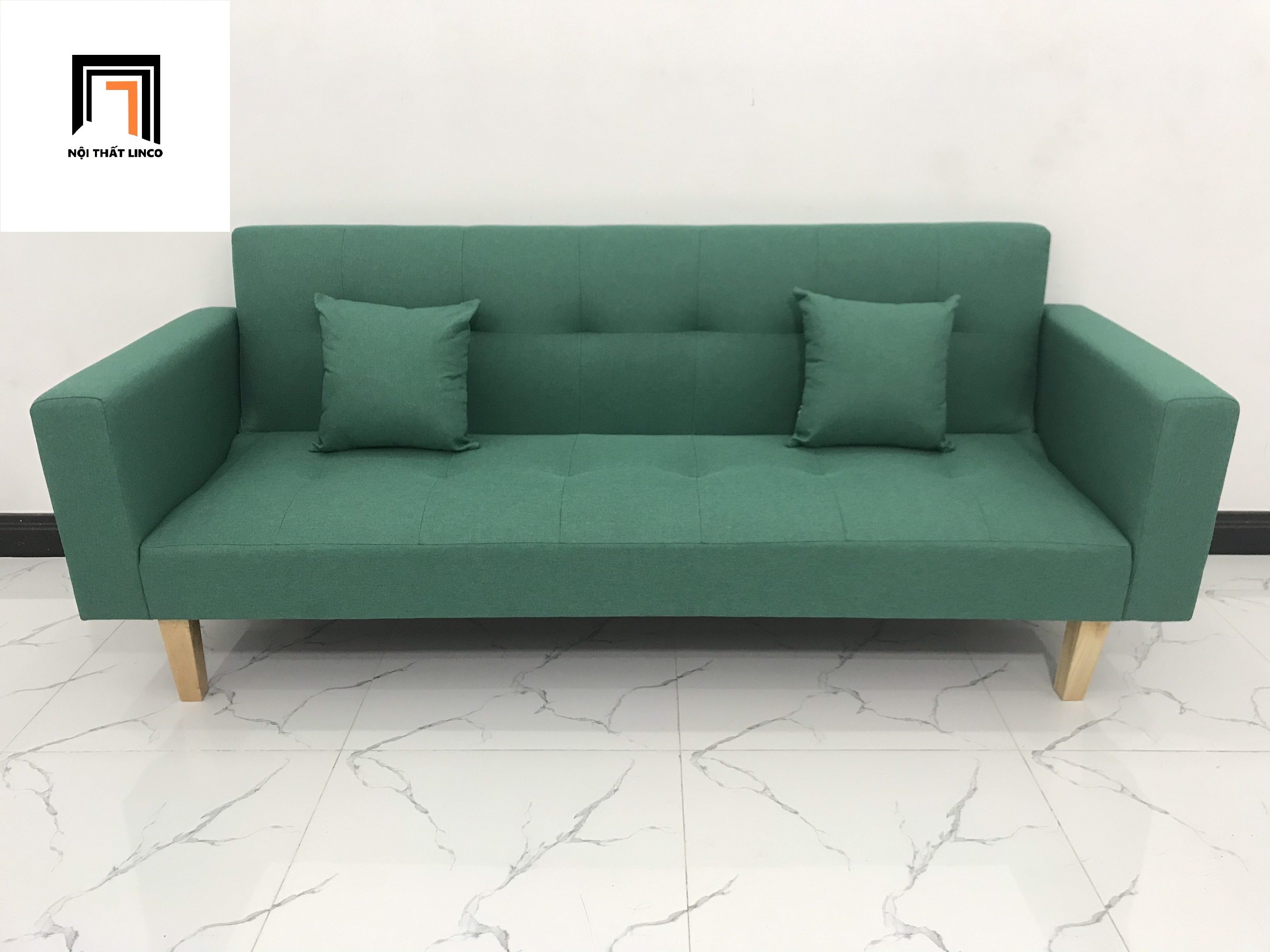 Ghế sofa băng thông minh màu xanh ngọc nhiều kích cỡ