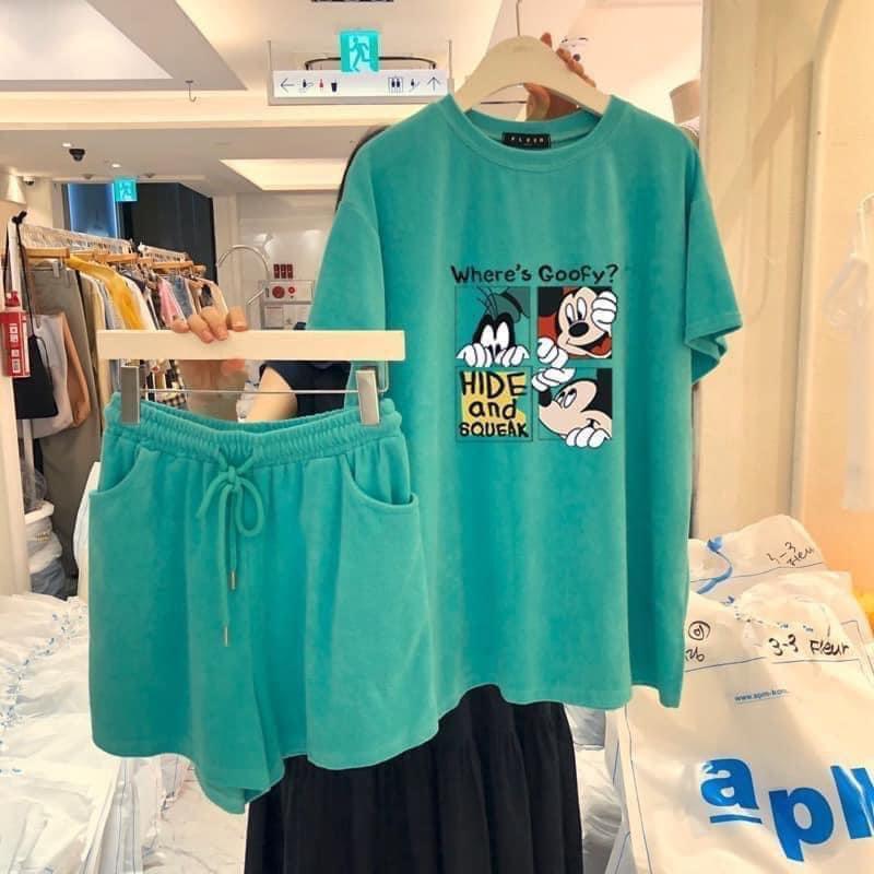 BỘ ĐÙI COTTON MICKEY 5 MÀU CHO NỮ