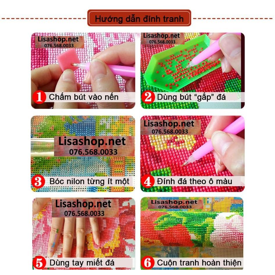 Tranh đính đá PHẬT QUAN ÂM 35x50cm chưa đính lg1234