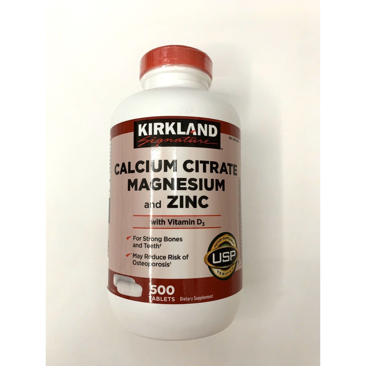 Viên Uống Kirkland Signature Calcium Magnesium and Zinc with vitamin D3 500 viên mẫu mới