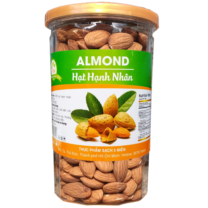 Hạnh nhân lõi không vỏ nhập khẩu Mỹ (Hũ 250G)