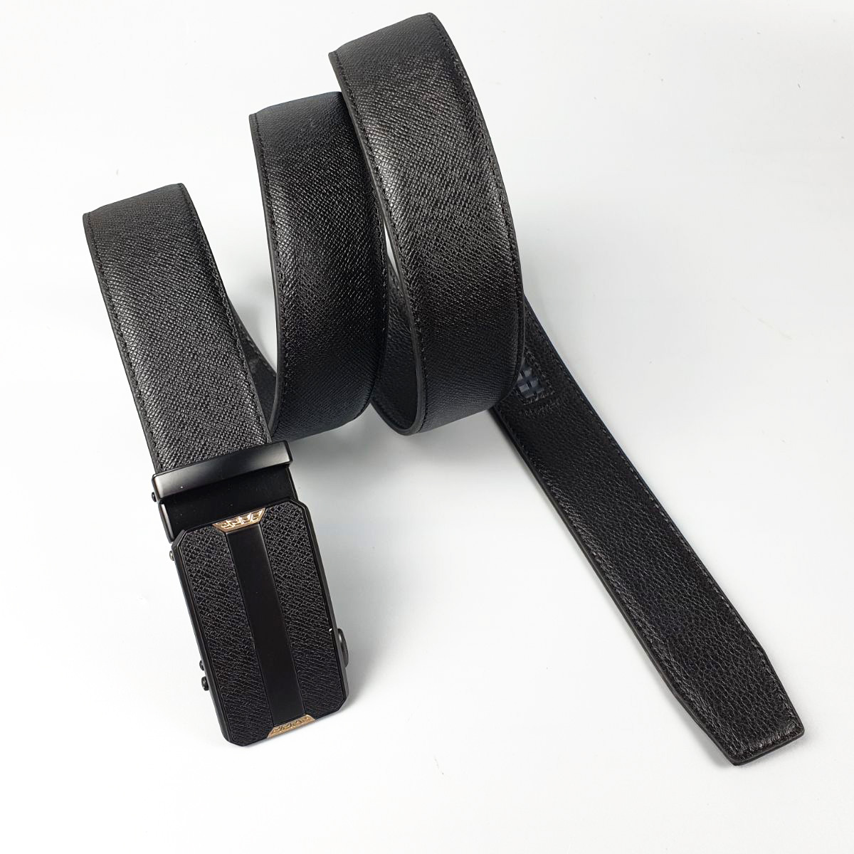 Thắt lưng nam công sở dây nịt da bò Safiano 3 lớp BL118 Khóa trượt – Bản 35mm CAM KẾT Y HÌNH - BH 3 năm
