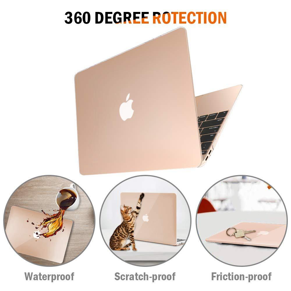 Case Macbook Air 13&quot; ( 2018-2021) A1932 , A2179 , A2337 trắng trong 2 màu (Tặng kèm Nút chống bụi + bộ chống gãy sạc)