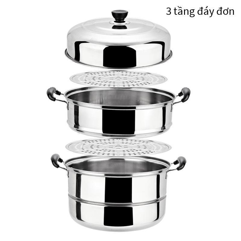 Đảm bảo chất lượng nồi hấp inox dày hợp chất đáy kích thước chân một lớp hai lớp hai lớp ba lớp nồi hấp súp nhiều lớp quà tặng