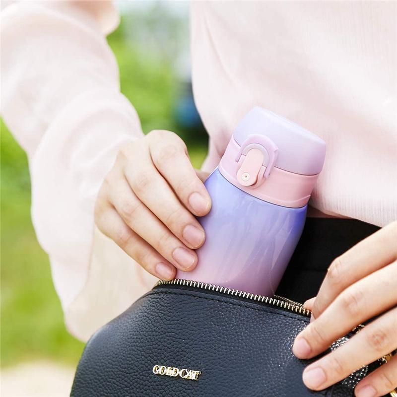 260ML Giữ Nhiệt Màu, Trẻ Em Chống Rò Rỉ Nước, Treo Tường Đôi Chân Không Bình, bình Inox 24H Làm Mát & 12H Giữ Ấm