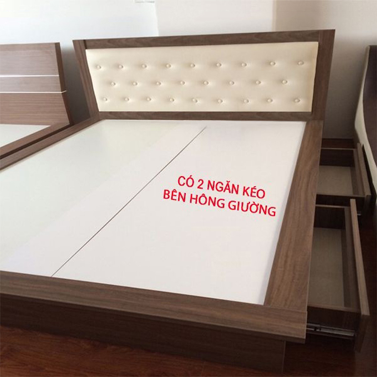 Giường ngủ 2 hộc kéo Tundo 180cm x 200cm