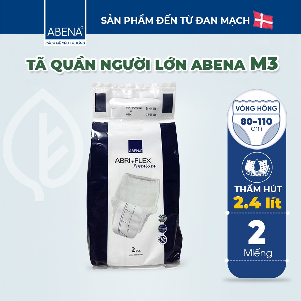 [thấm hút 1400-2400ml] Tã quần người lớn, người già, sau sinh ABENA ABRI FLEX PREMIUM nhập khẩu Đan Mạch (2 miếng)