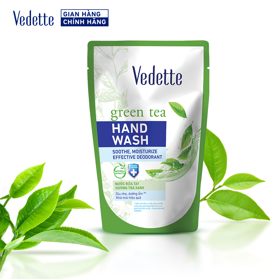 Nước rửa tay Trà xanh Vedette 400ml (dạng túi)