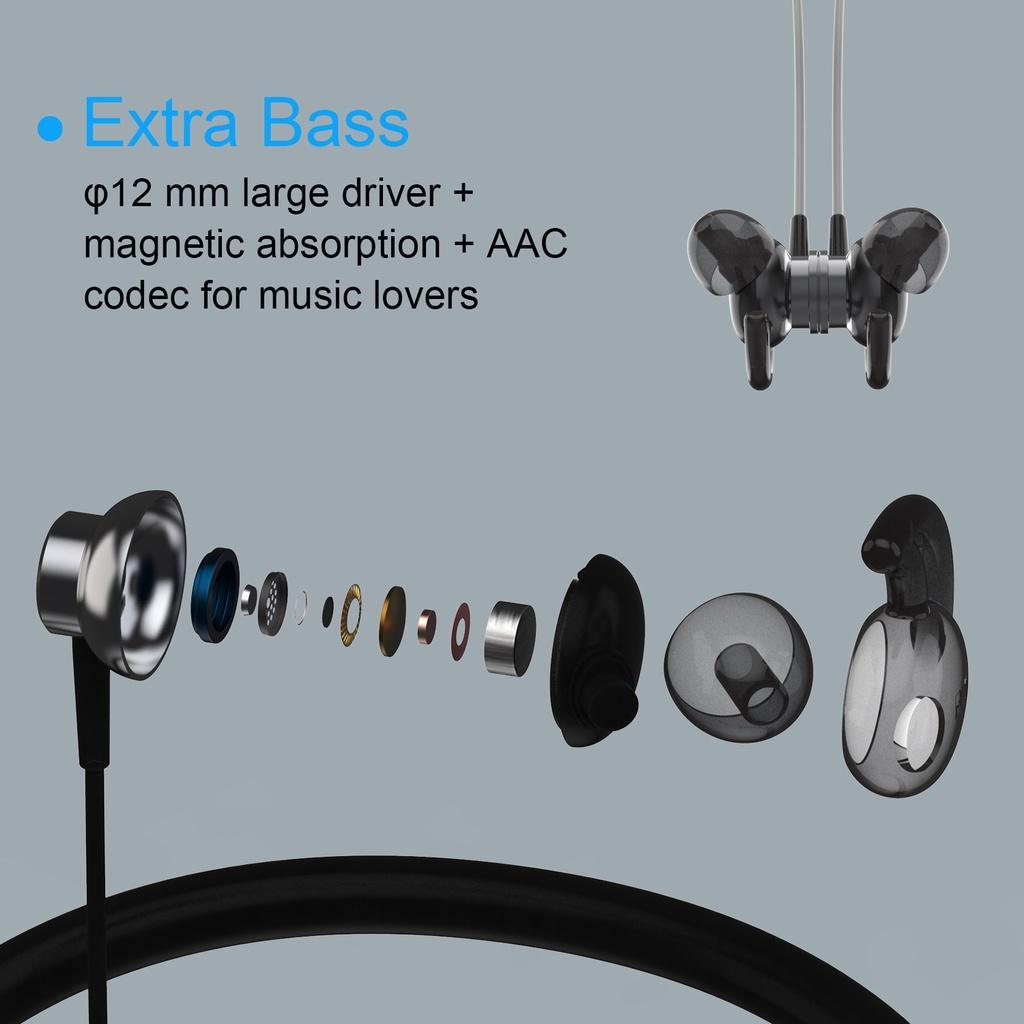 Tai Nghe Cao Su Non N8 Đeo Cổ Giảm Tiếng Ồn Kết Nối bluetooth Giao Thức AAC