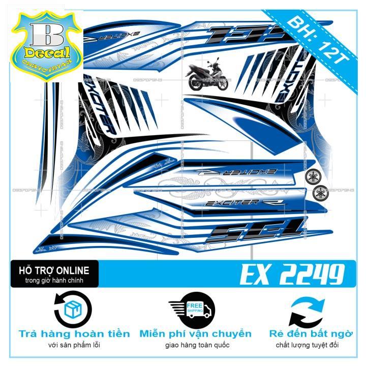 Tem rời dành cho EX 2011 HOA VĂN TRẮNG XANH GP