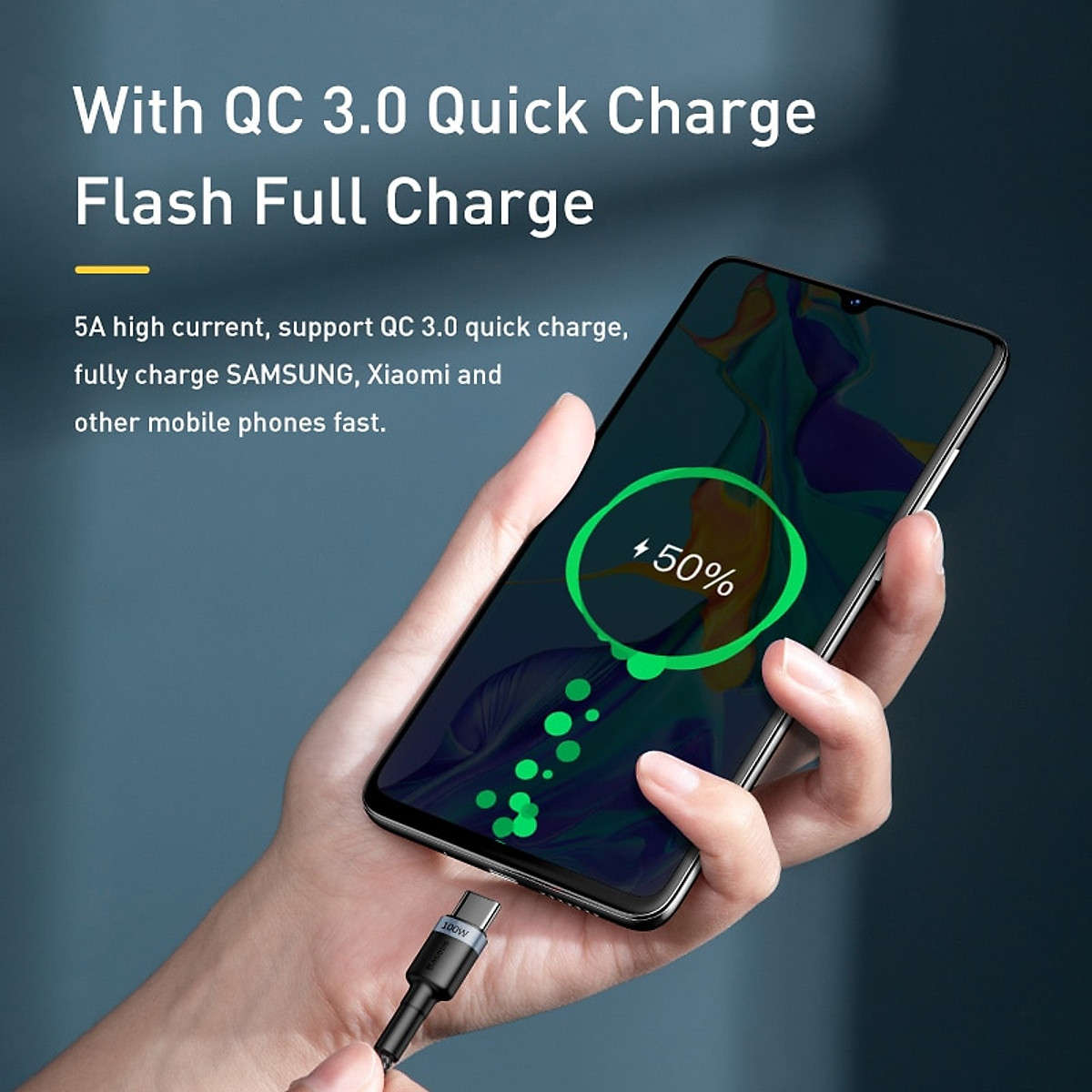 Cáp Sạc Baseus 100W Type-C to Type-C - Hàng Chính Hãng