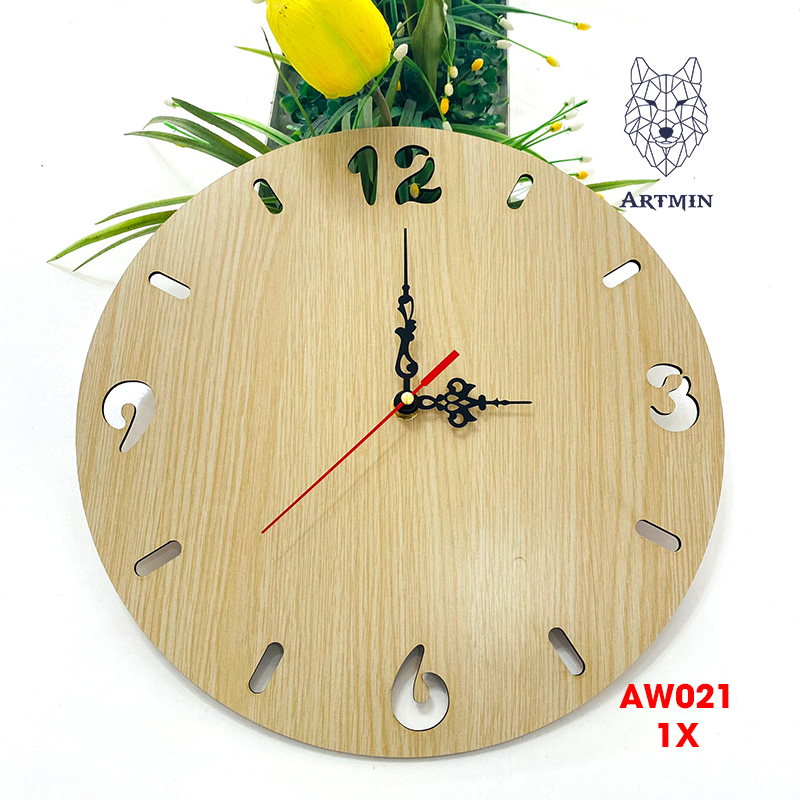 AW021 - Đồng Hồ Gỗ Treo Tường – Décor Trang Trí Vui Nhộn
