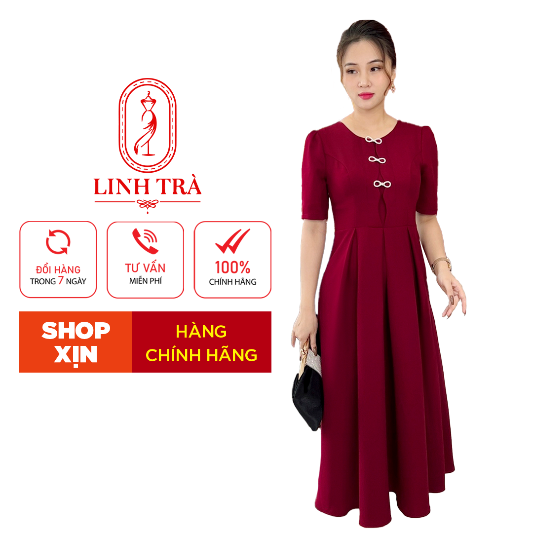 Đầm Trung Niên [ Linh Trà ] (TM 978) Trẻ Trung Thiết Kế Trang Nhã Thanh Lịch Bigsize Đi Làm Đi Tiệc Cho Bà Cho Mẹ U50