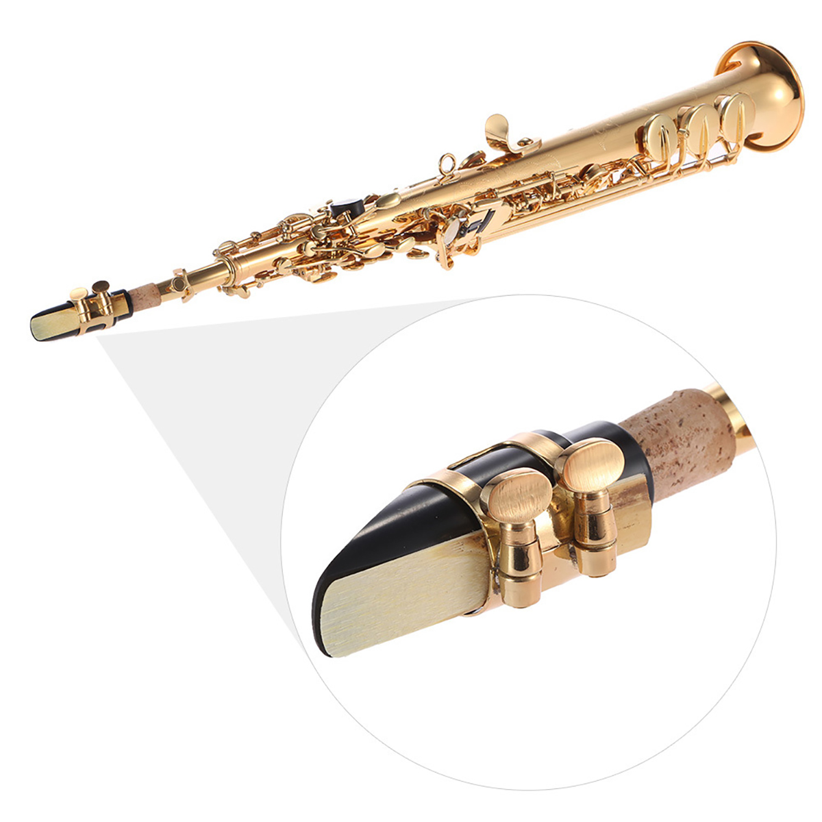 Kèn Saxophone Soprano Thẳng Đầy Đủ Phụ Kiện