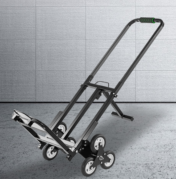 Xe kéo hàng hỗ trợ vận chuyển leo cầu thang 6 bánh gấp gọn tải 200kg Large Capacity Stair Climbing Cart