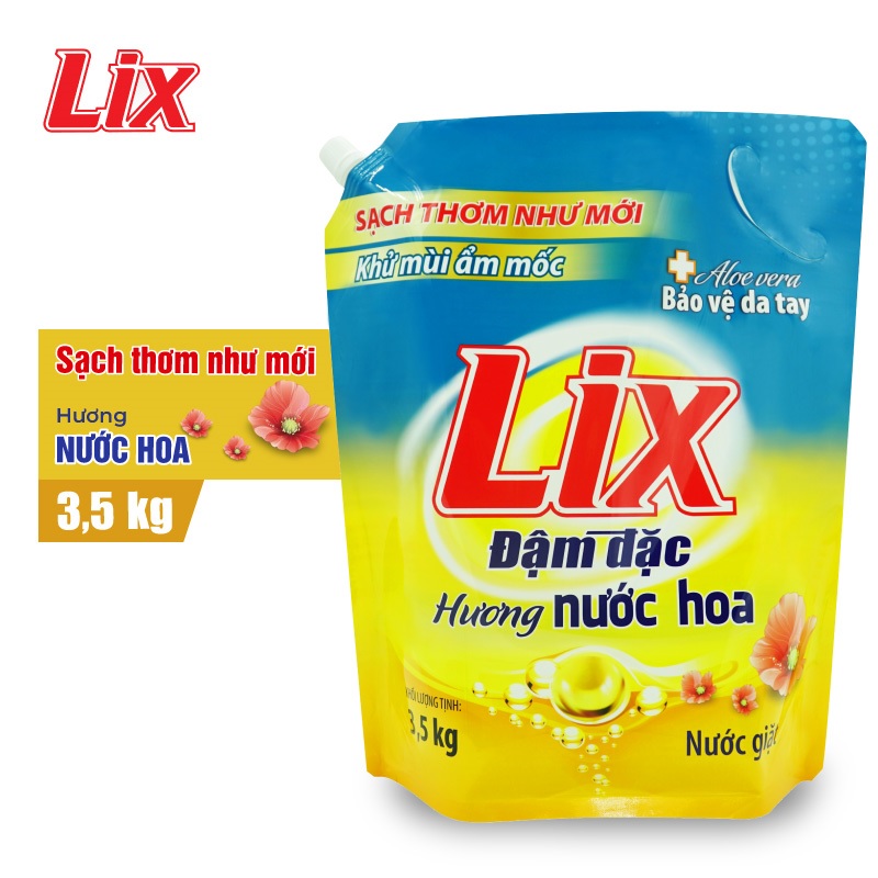 COMBO 2 Túi nước giặt Lix đậm đặc hương nước hoa (2 túi x 3.5kg) NGH07