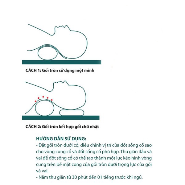 Gối ngải cứu hỗ trợ cột sống cổ, giúp cải thiện giấc ngủ ngon và đường cong cột sống cổ