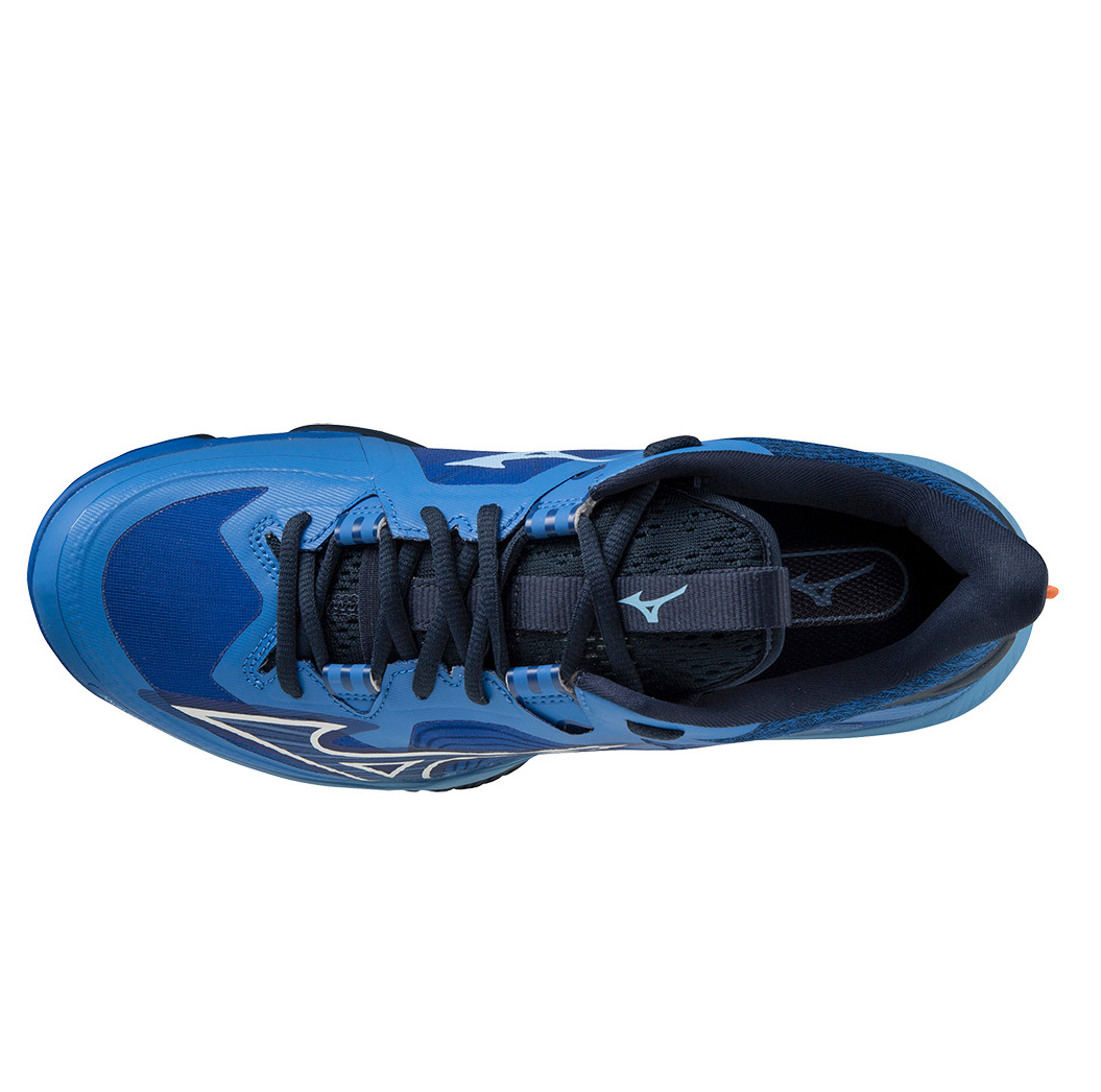 Giày cầu lông mizuno Wave Claw Neo 2 71GA227006 mẫu mới màu xanh-tặng tất thể thao bendu