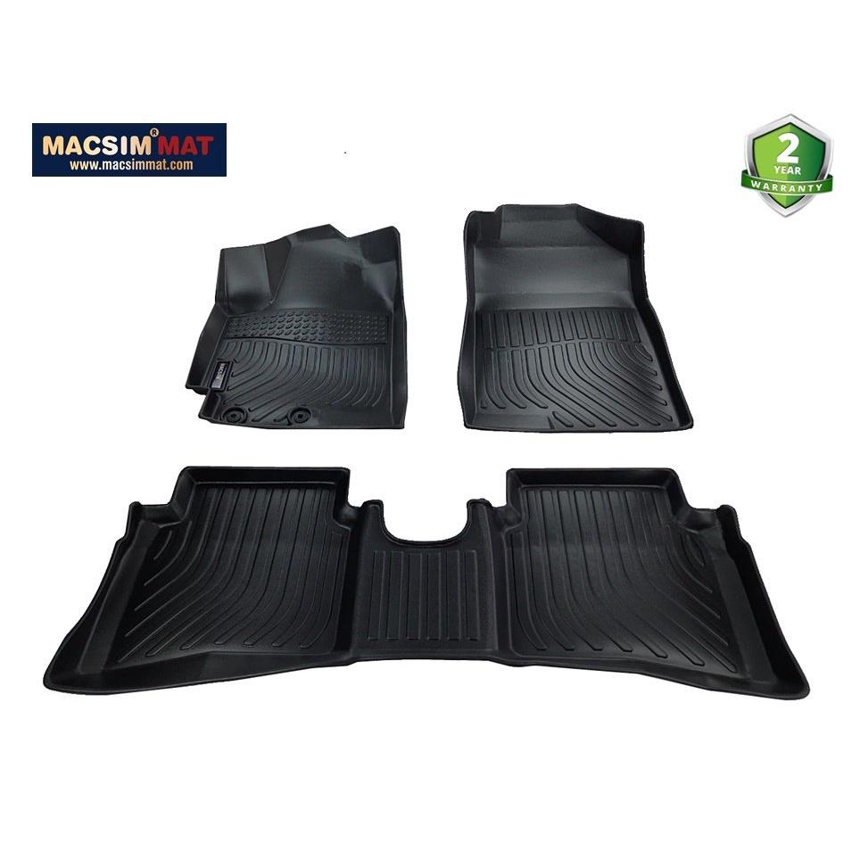 Thảm lót sàn xe ô tô Hyundai Accent 2017- nay Nhãn hiệu Macsim chất liệu nhựa TPV hàng loại 2