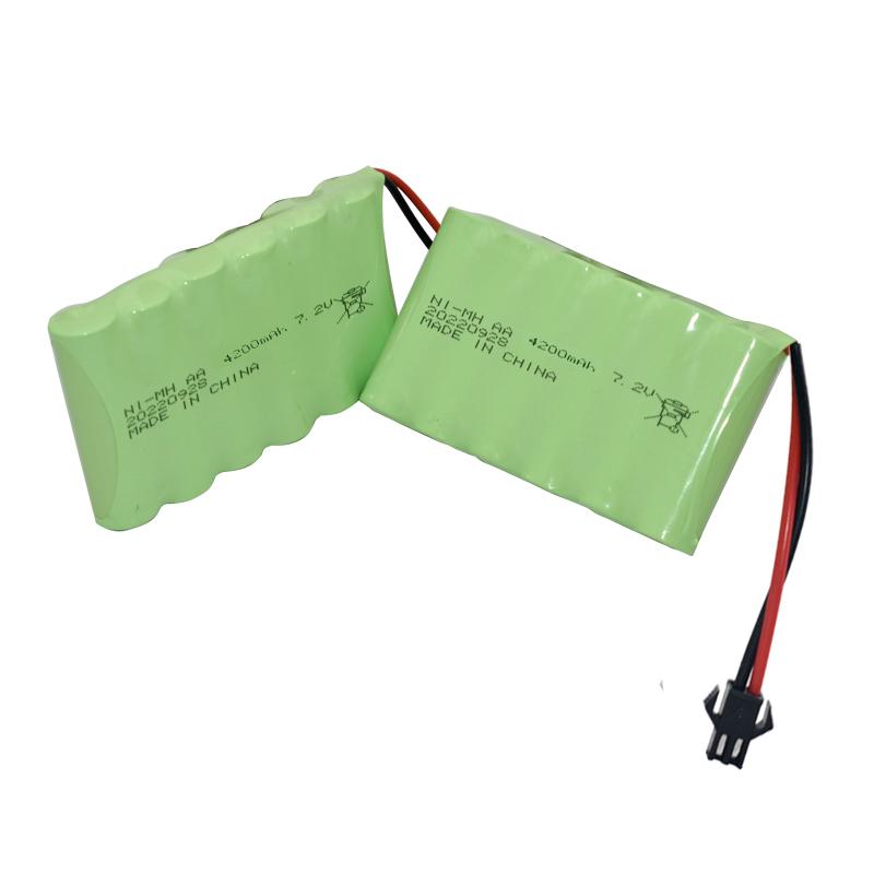 7.2v 4200mAh Pin Nimh AA Cho đồ chơi Rc Ô tô Xe tăng Robot Súng Gói Pin 3000mah được nâng cấp cho Thuyền Rc 7.2V Có thể sạc lại Màu sắc: Bộ sạc 7.2v
