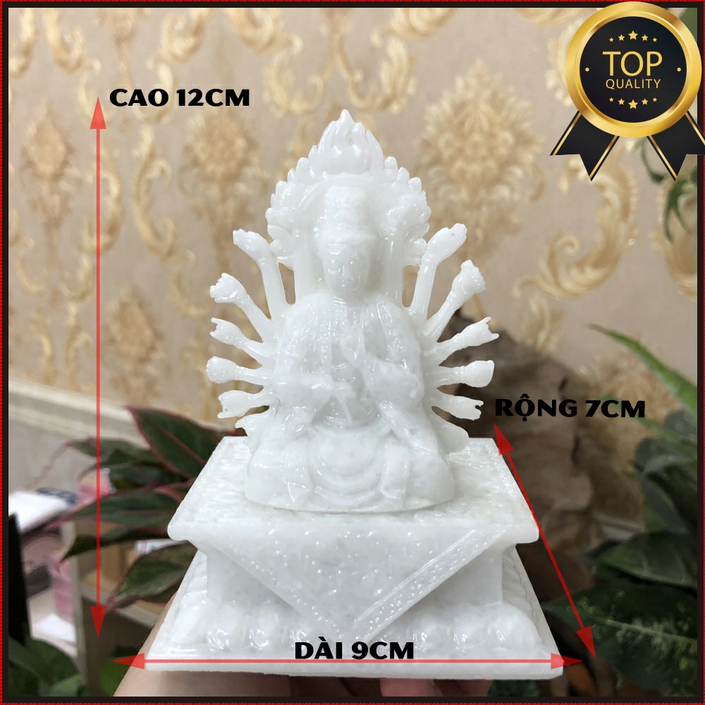 Tượng đá phật bà quan âm nghìn mắt nghìn tay - đá non nước - cao 12cm