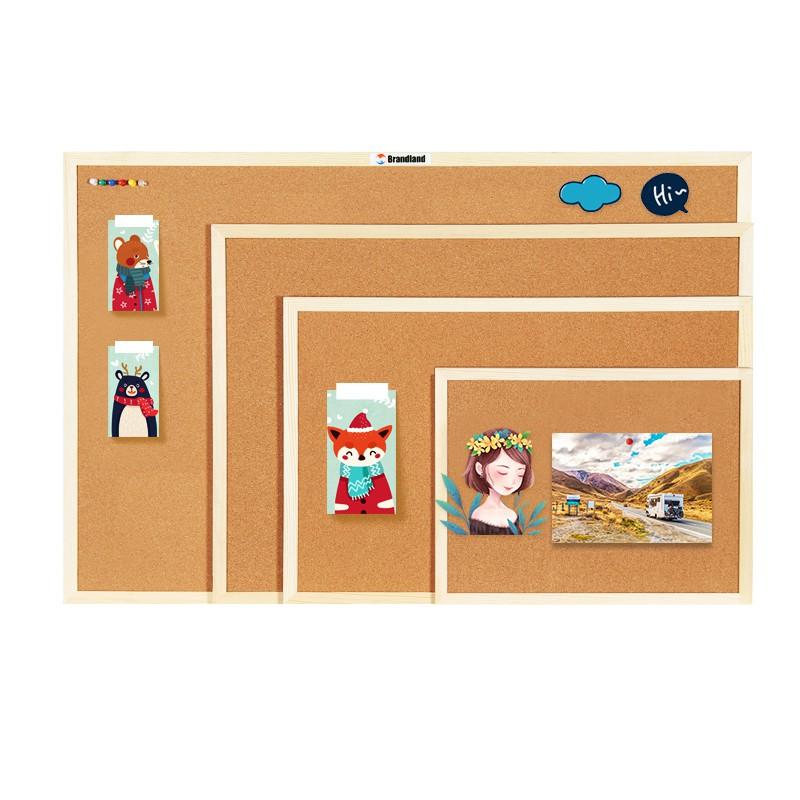 Bảng ghim gỗ bần Budecor để bàn, treo tường dán ghi chú, đánh dấu, treo tranh ảnh