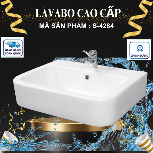 CHẬU RỬA MẶT LAVABO  CAO CẤP MÃ S-4284