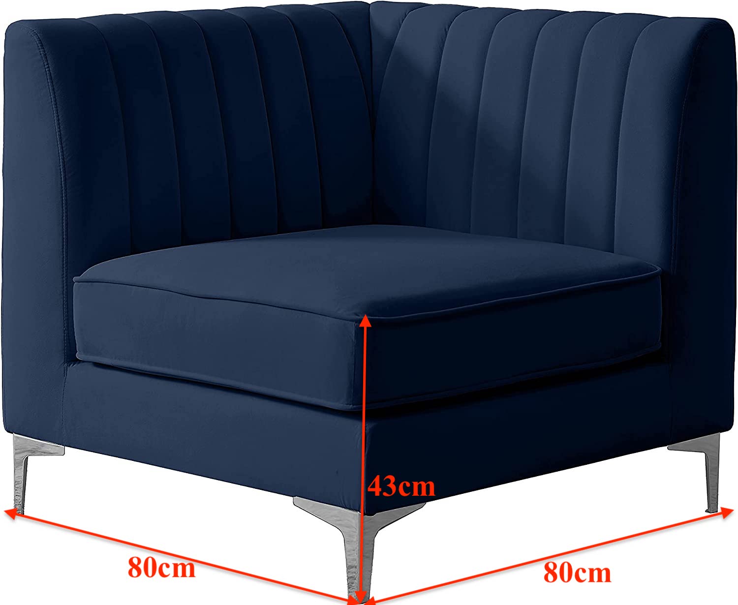 Ghế sofa đơn chân sắt vải bố nhung nhiều màu lựa chọn