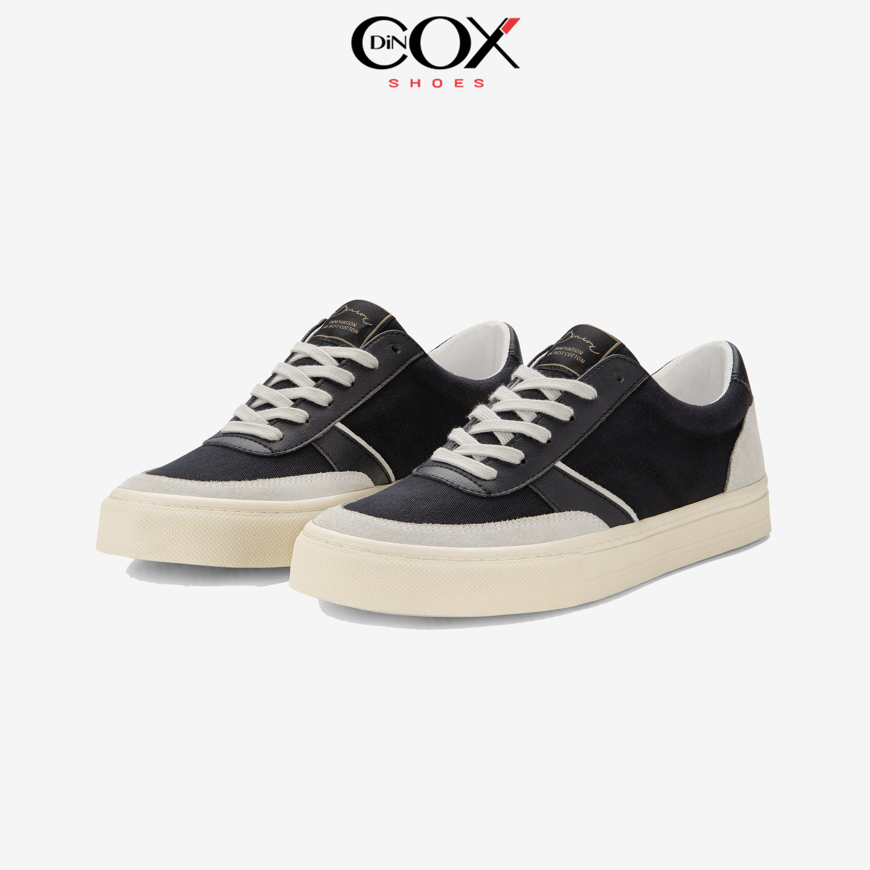 Giày Sneaker Nam DC13 Black Sang Trọng Thanh Lịch Dincox Shoes