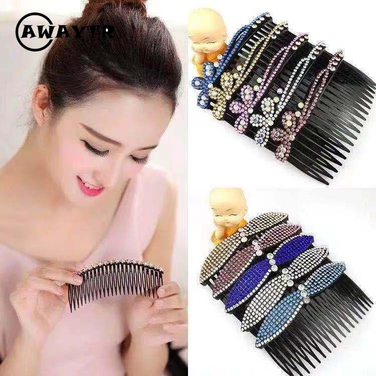 Lược Cài Tóc Đính Đá Hình Hoa Cho Nữ