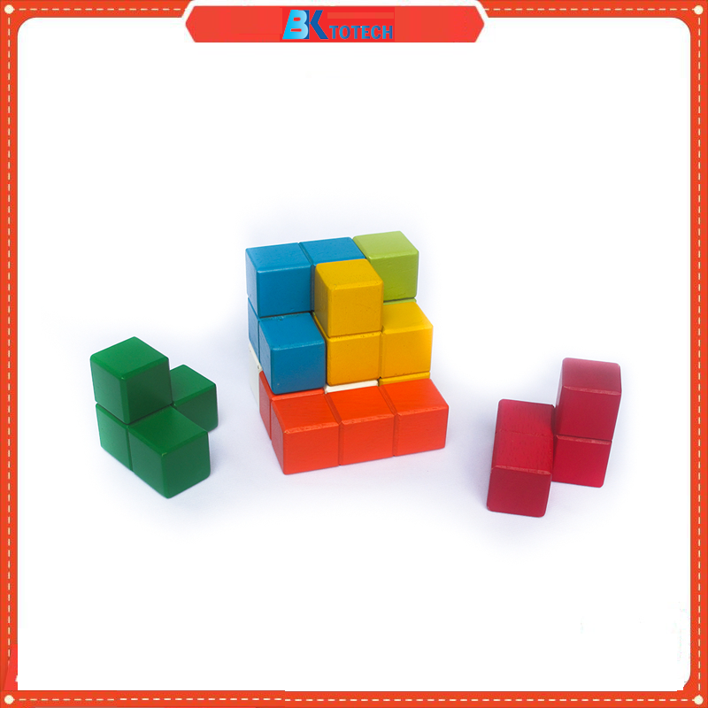Rubik 7 màu bằng gỗ - Đồ chơi gỗ Winwintoys